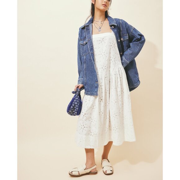 FREE PEOPLE We The Free Dunes Shirt Jacket / Blue Abyss - Picture 8 of 9